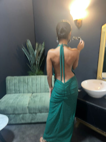 Backless Emerald Dress