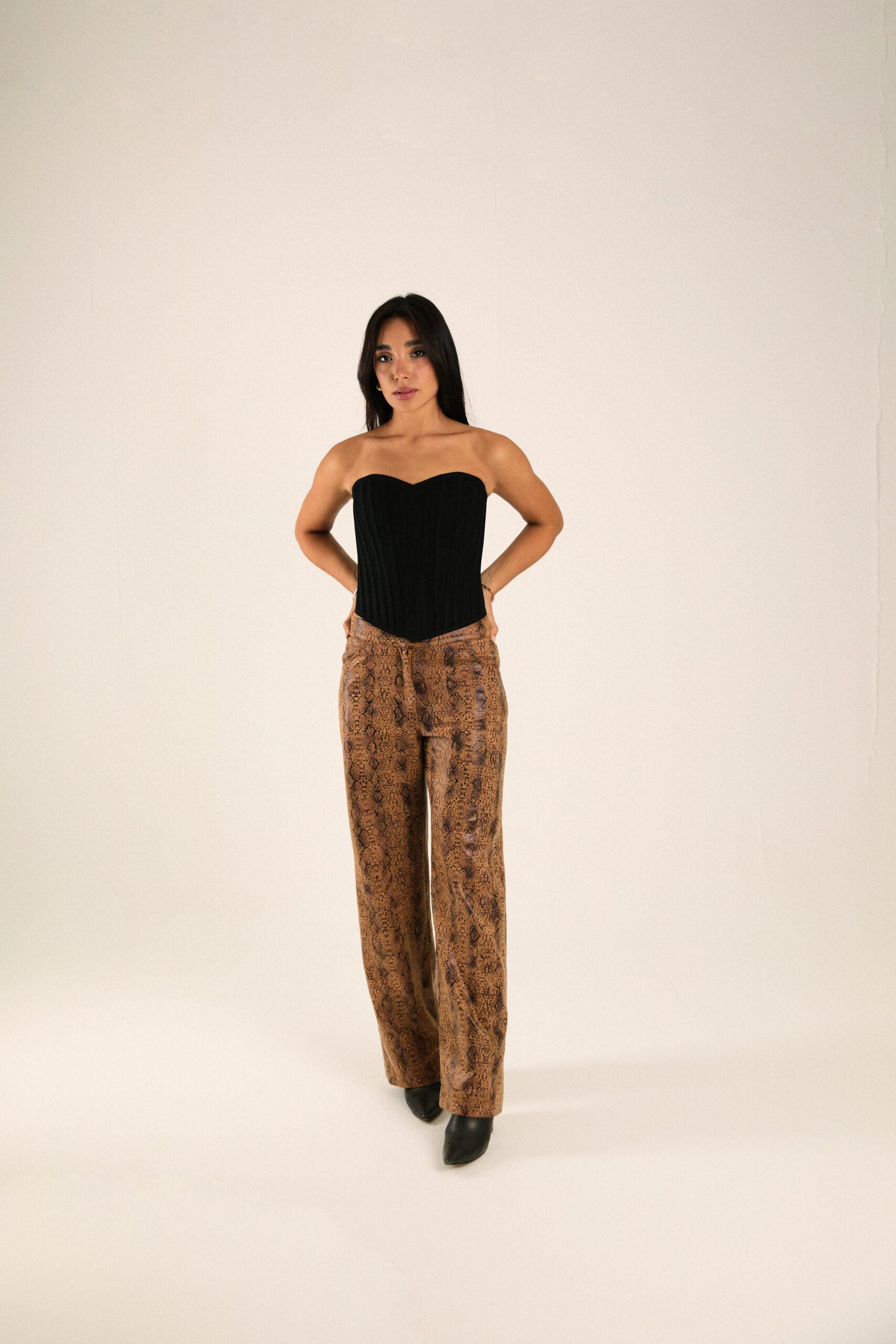 Snake print pants