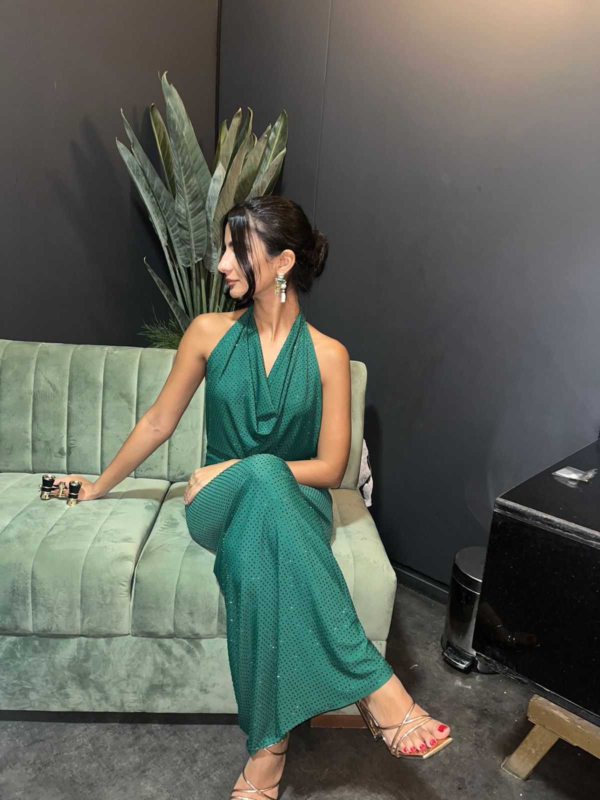 Backless Emerald Dress